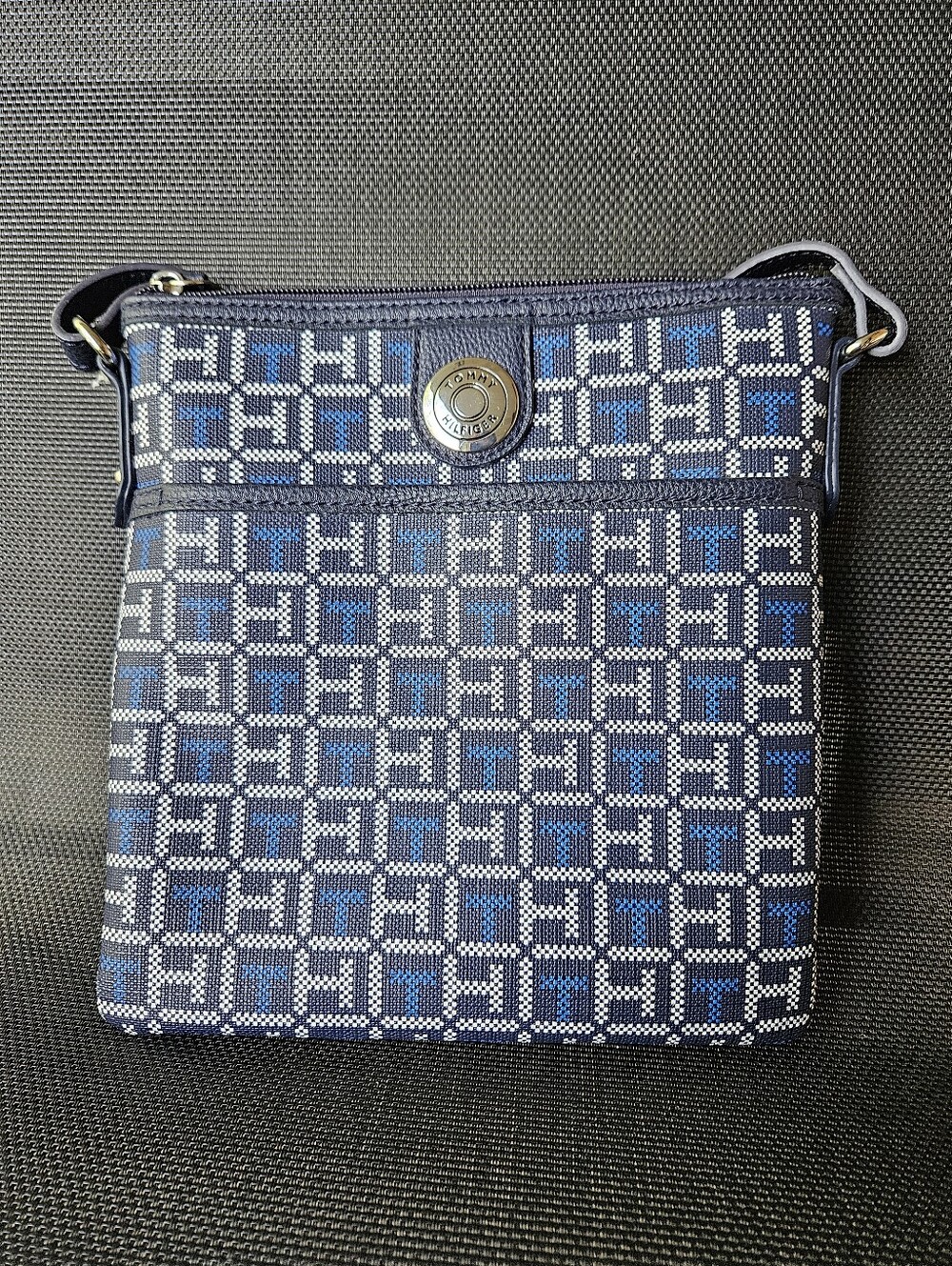 Tommy Hilfiger Patterned Monogram Crossbody Bag - Picture 1 of 6